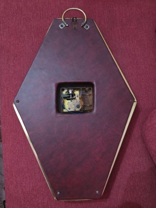 Reloj de pared antiguo madera y dorado