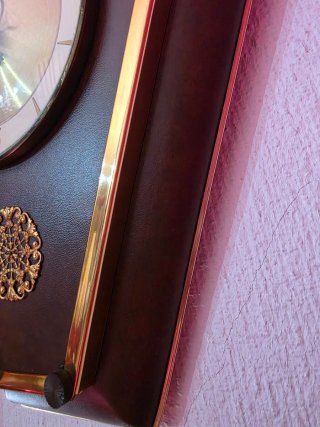 Reloj de pared antiguo madera y dorado