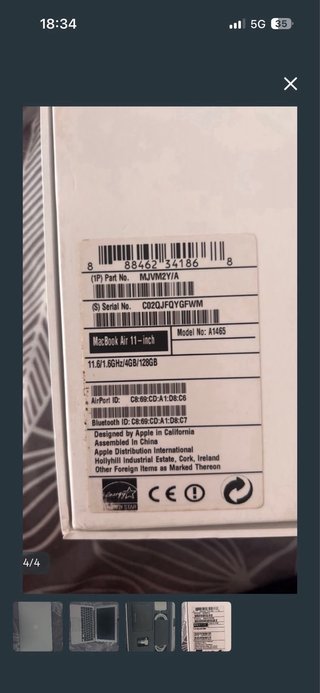 MacBook Air 11 Plata 2015