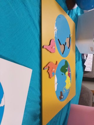Puzzle Montessori Madera Continentes