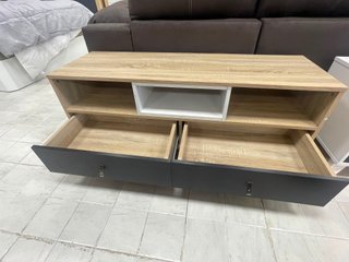 Mueble TV moderno madera y negro