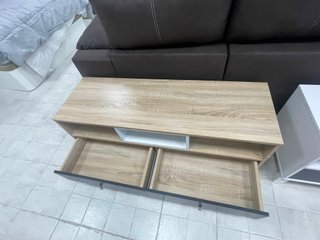 Mueble TV moderno madera y negro
