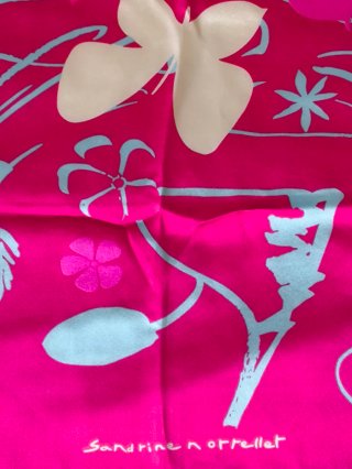 PAÑUELO CHICA FUCSIA BRILLI- BRILLI Y CELESTE.