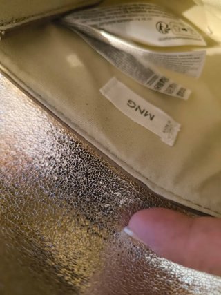Bolso Mango Ceremonia Niña Dorado