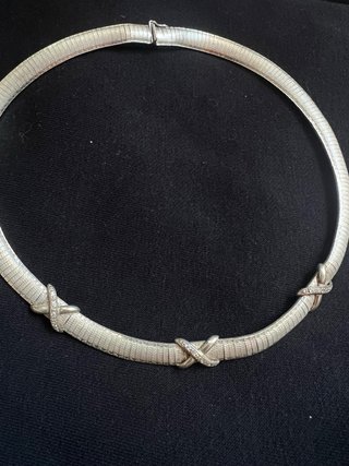 Collar de plata con diseño estilo tubogas 925