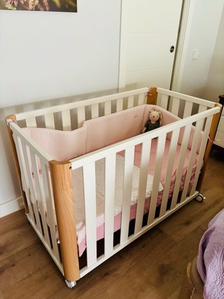 Cuna colecho Doco 120x60cm blanco/natural Sleeping