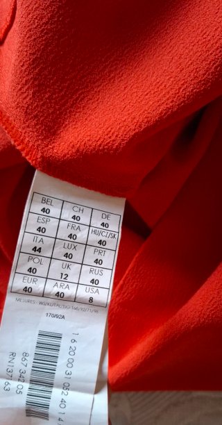 Vestito rosso Promod maniche a fiocco