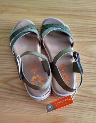 Sandalias PORRONET Mujer Verde Talla 38