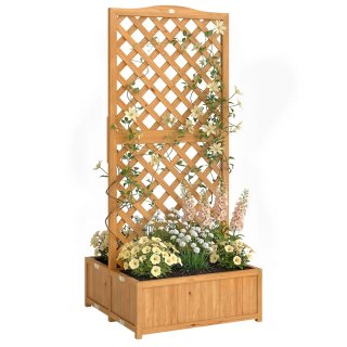 Jardinera Madera con Enrejado