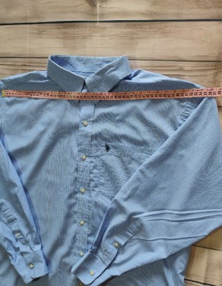 Camisa Larga U.S. Polo Assn. Clásica Rayas Azules