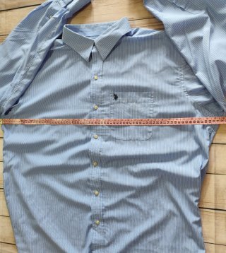 Camisa Larga U.S. Polo Assn. Clásica Rayas Azules