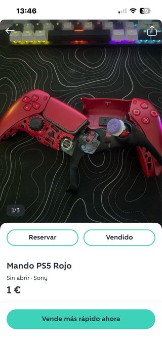 Mando PS5 Rojo