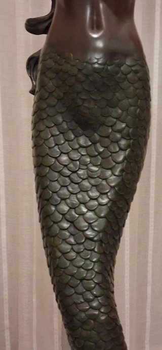 Lámpara Sirena Tiffany Cristal Metal