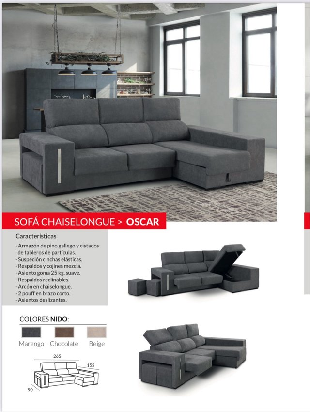Sofá modular 399 € transporte gratis y garantía
