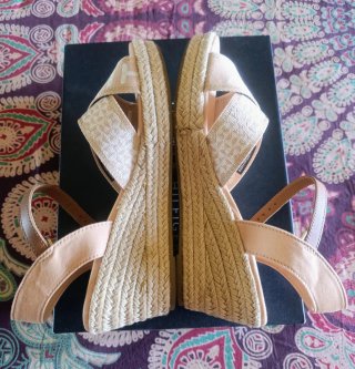 Sandalias Tommy Hilfiger Cuña Baja Beige/Nude 38