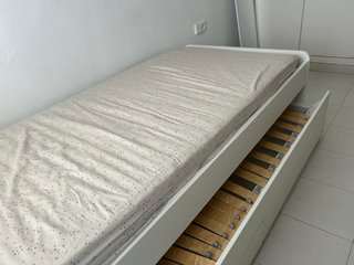 Cama nido con cajones blanca