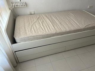 Cama nido con cajones blanca