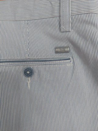 Bermudas hombre Talla 48 rayas finas azul