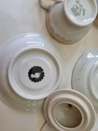 Vajilla Porcelana Santa Clara Dorada