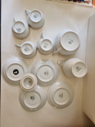 Vajilla Porcelana Santa Clara Dorada