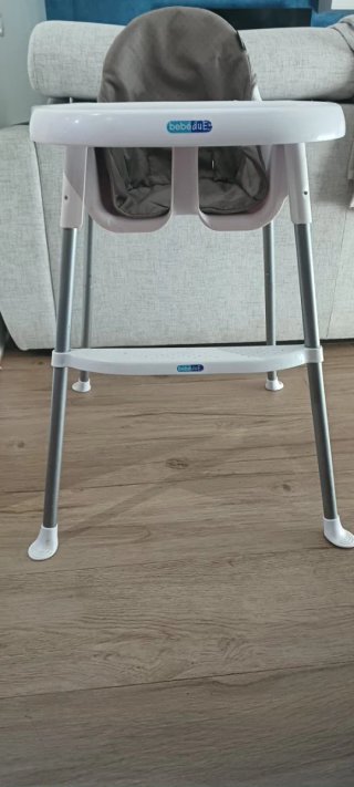 Trona para bebé blanca y gris