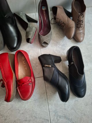 Lote 5 calzados Piel mujer Talla 37 por 20€