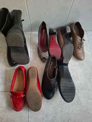 Lote 5 calzados Piel mujer Talla 37 por 20€