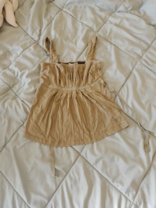 Camiseta tirantes Mango verde talla S