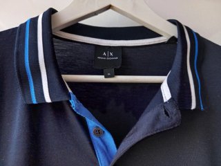 Polo Armani Exchange Azul Talla XL