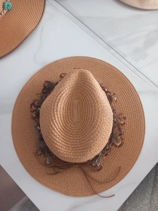 Sombrero Pamela Beige y Marrón