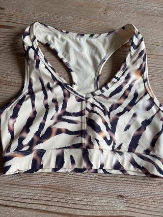 Sujetador deportivo ASOS 90C estampado cebra