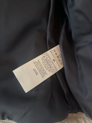 Chaqueta de cuero mujer Garry Weber azul y beige