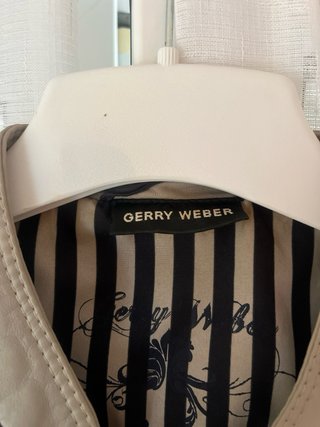 Chaqueta de cuero mujer Garry Weber azul y beige
