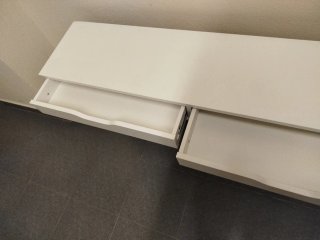 Mesa consola blanca con cajones o Mesa de estudio