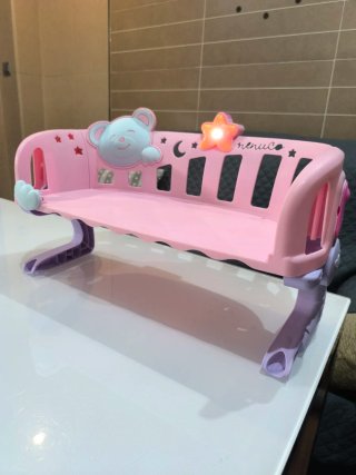 Cuna Juguete Nenuco Rosa y Lila
