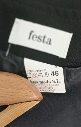 Falda evase negra mujer de palas