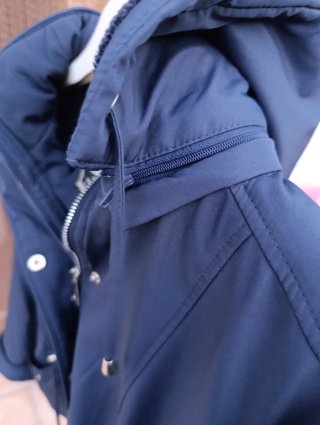 Parka corta capucha azul Talla XXXL
