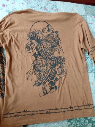 Camiseta Inside manga larga marrón