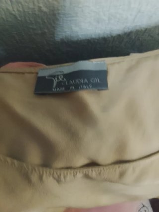 Blusa de seda beige talla 42