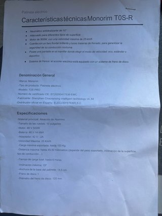 Patinete Eléctrico Monorim
