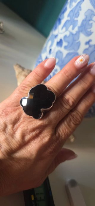 Anillo tous onix oso xl .plata