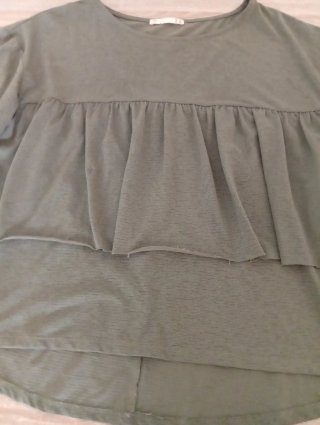 Blusa verde estilo bohemio talla S