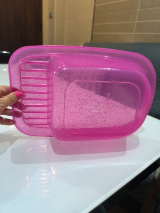 Bañera de juguete rosa brillante