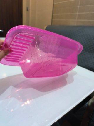 Bañera de juguete rosa brillante