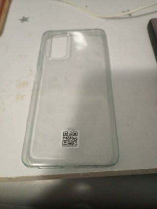 Funda móvil transparente con piñas y purpurina