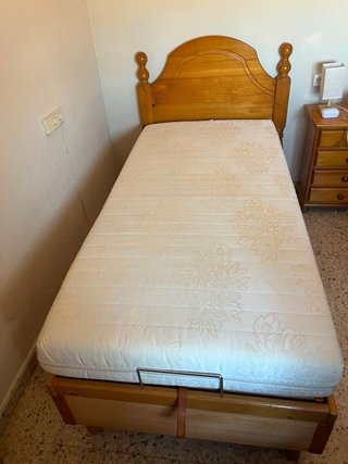 Cama articulada 90cm madera