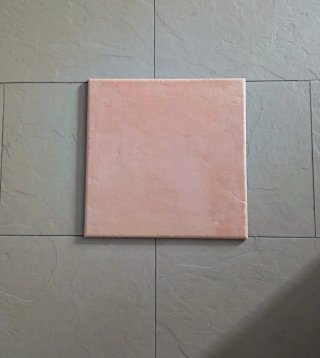 Losas porcelana aspecto barro. 1 € la unidad.