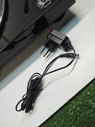 Tocadiscos Vinilo Negro Vintage con Preamp