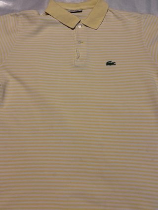 Camisa Lacoste Rayas amarillas Talla L