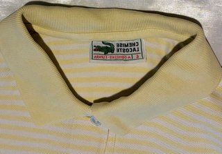 Camisa Lacoste Rayas amarillas Talla L